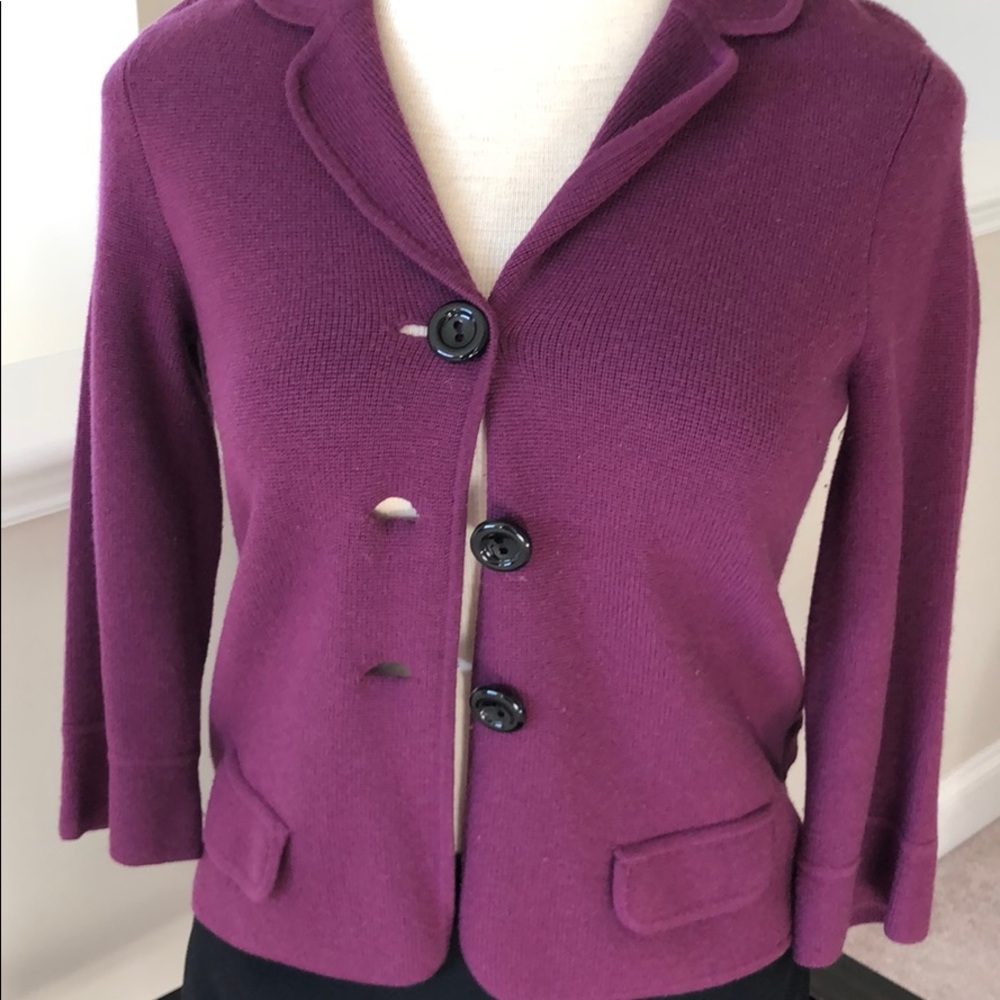 plum wool jacket - Picture 7 of 7